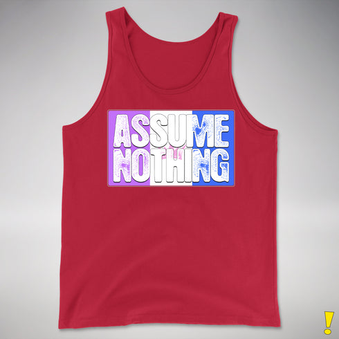 Assume Nothing Drag Pride Flag Premium Tank Top - Red